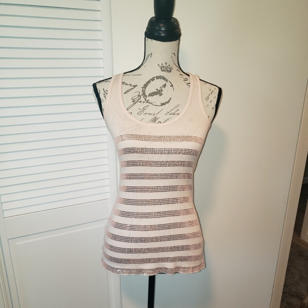 Sequin-Lined Light Pink Express Tank